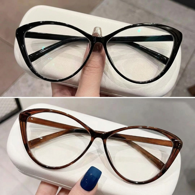 Women's Glasses Cat's Eye Classic Cat Eye Anti Blue Light Eyeglasses Versatile Lightweight Frames Ideal For Working On Computers Using Smartphones And Browsing Online