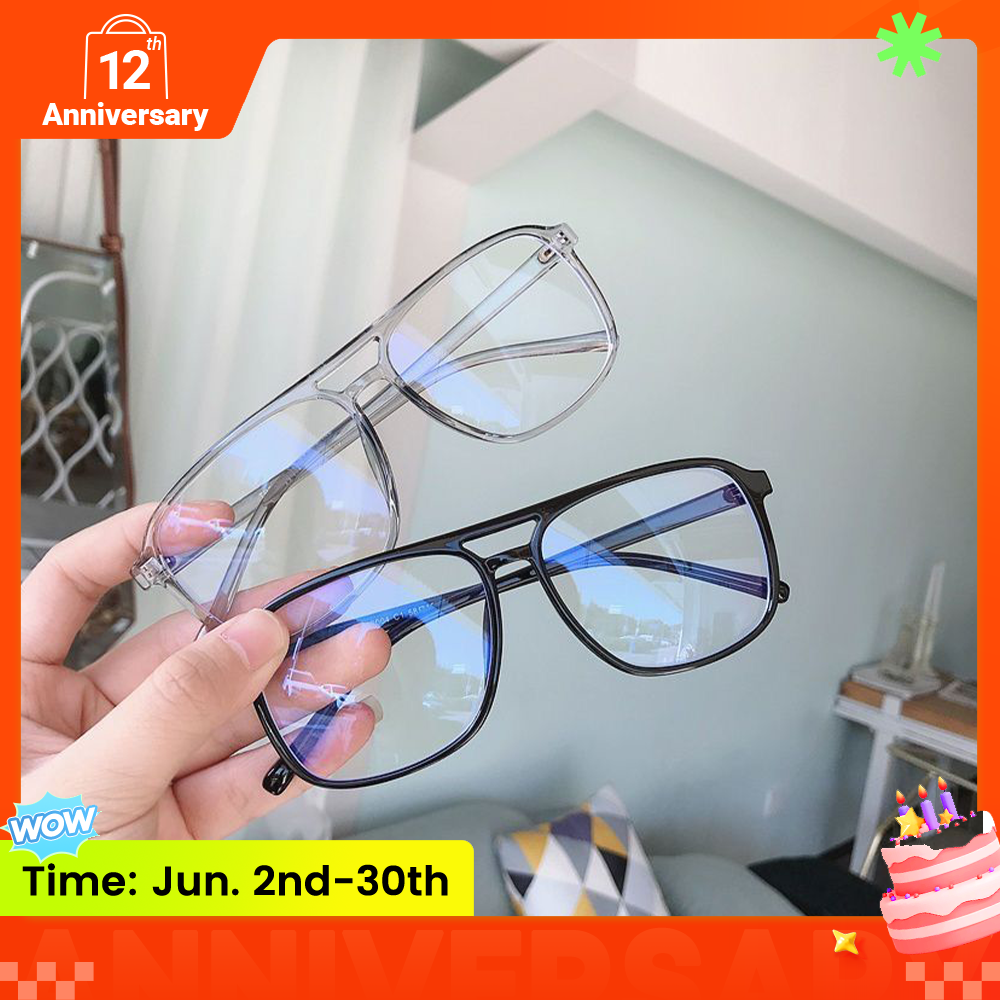 Frame Eyeglasses Women Men Glasses Anti Blue Light Pilot Square Glasses Anti Filter Blue Light for Gaming Computer
