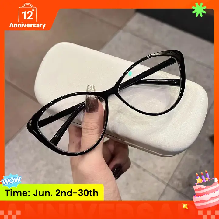 Women's Glasses Cat's Eye Classic Cat Eye Anti Blue Light Eyeglasses Versatile Lightweight Frames Ideal For Working On Computers Using Smartphones And Browsing Online