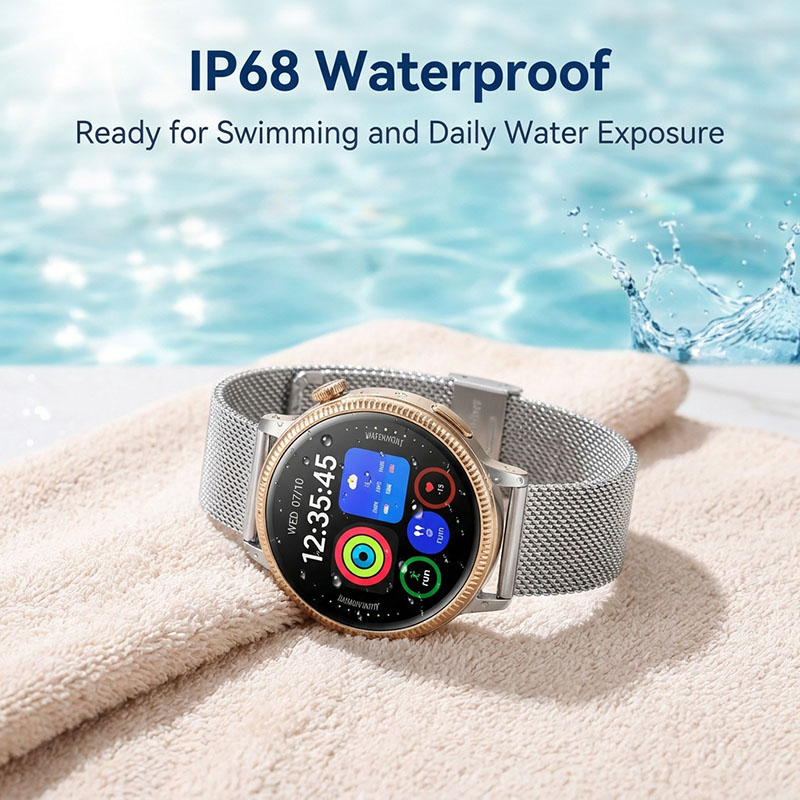 Utarudi GS9A Smart Watch for Women | 3 Interchangeable Straps, Heart Rate & Sleep Monitor, IP68 Waterproof Fitness Smartwatch