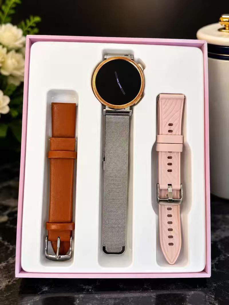 Utarudi GS9A Smart Watch for Women | 3 Interchangeable Straps, Heart Rate & Sleep Monitor, IP68 Waterproof Fitness Smartwatch