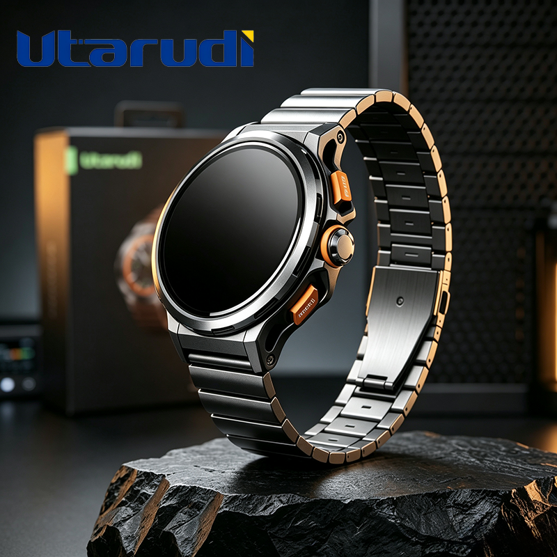 Utarudi GS90 Outdoor Smartwatch | Bluetooth Calls, 3 Replaceable Straps, Heart Rate and Blood Oxygen Monitoring, IP67 Waterproof Fitness Smartwatch