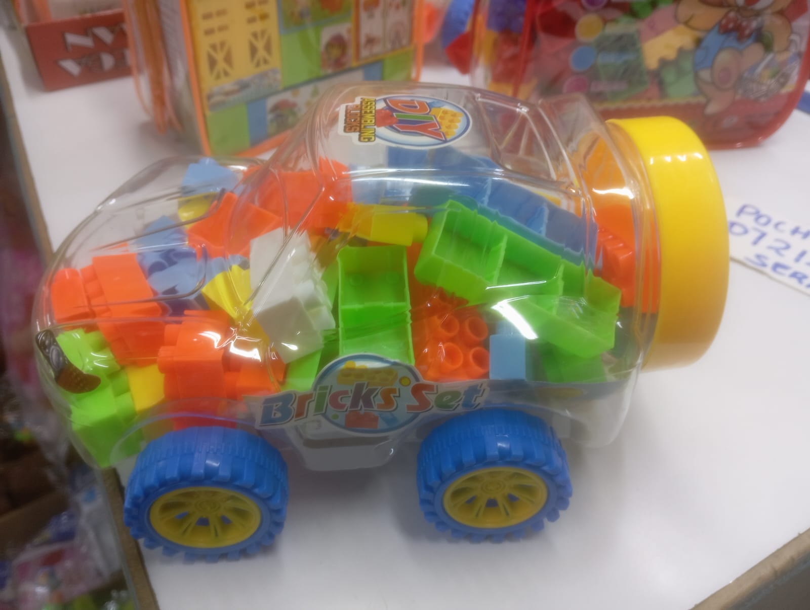 Educational Building Blocks Toy Vehicle Set Creative Construction Bricks Storage Car Learning Gift for Children