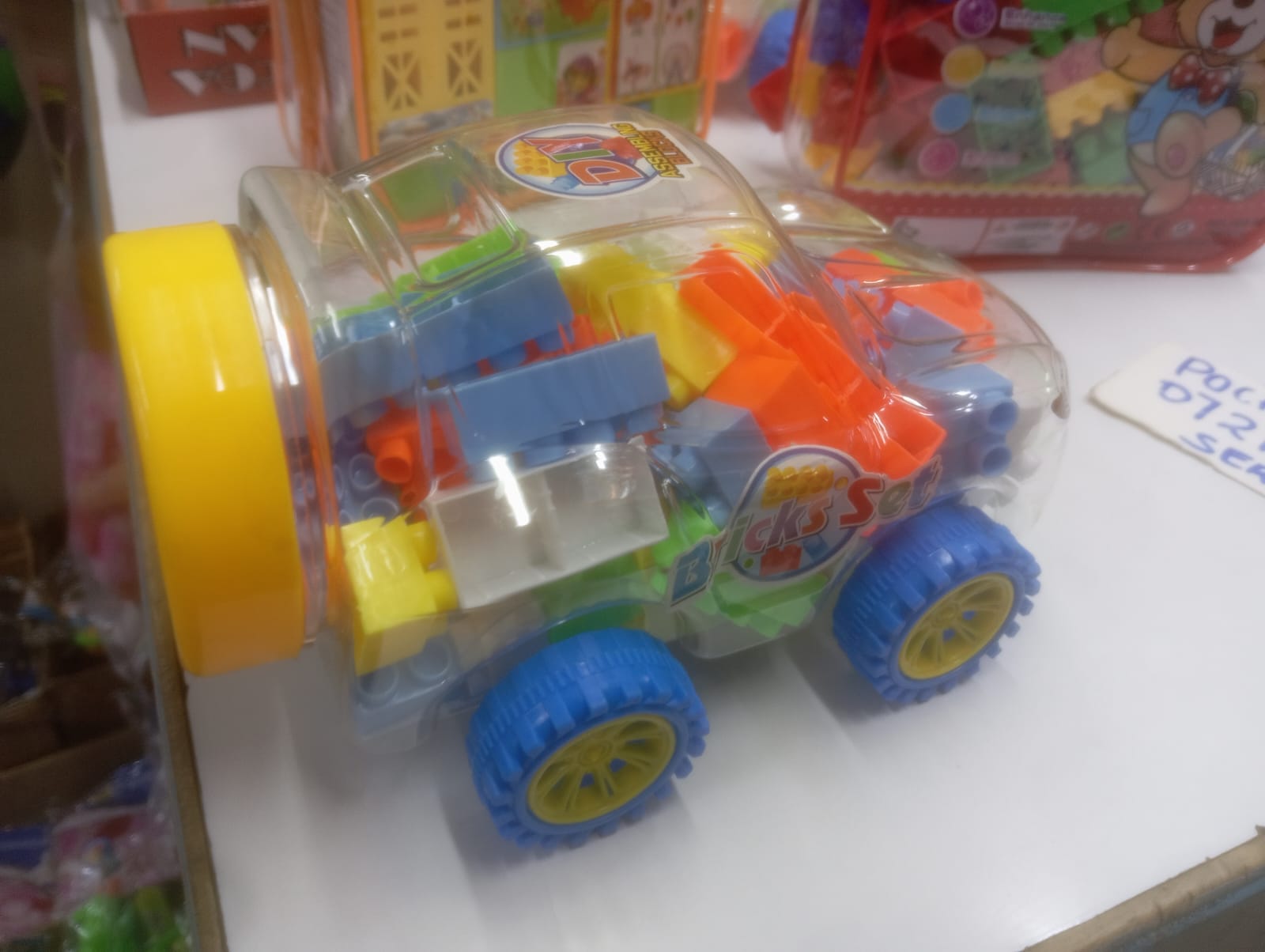 Educational Building Blocks Toy Vehicle Set Creative Construction Bricks Storage Car Learning Gift for Children