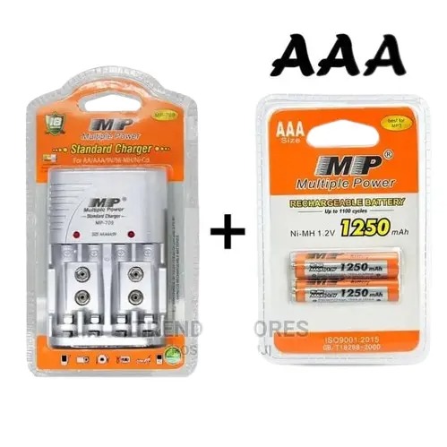 MP Standard Charger For AA ,AAA 9V Rechargeable Battery Charger + AAA MP Rechargeable Battery
