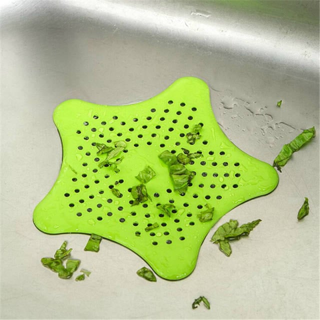 1 Pc Star Sewer Outfall Strainer Bathroom Sink Filter Anti-blocking Floor Drain Hair Stopper Catcher Kitchen Bathroom Accessory