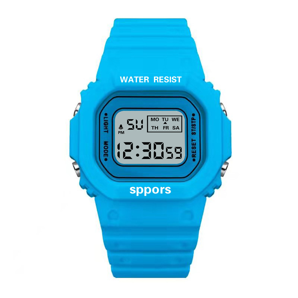 Sports Watch Boys Girls Student LED Electronic Watch Men Women Square Digital Watches Analog Digital Military Army Sport LED Waterproof Wrist Watch Rubber Clock