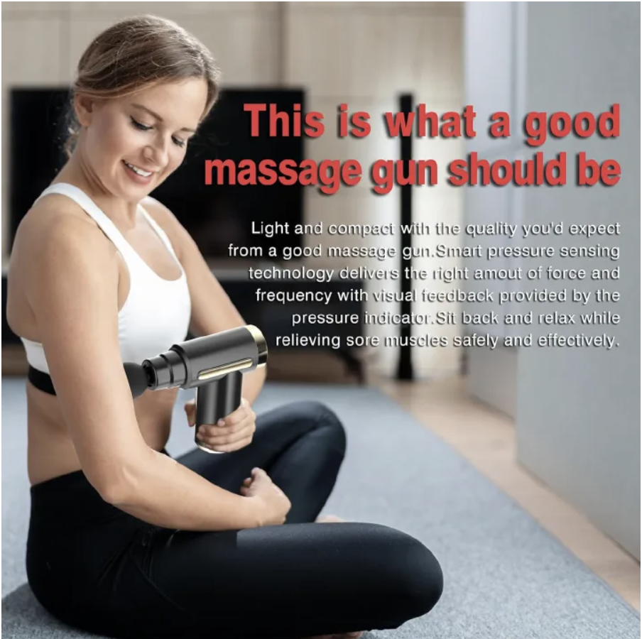 Mini Massage Gun, Percussion Deep Tissues Muscle Massager Gun with 6 Speeds, Type-C Charging, 35DB Ultra Quiet, Portable Electric Handheld Body Massager for Back Neck Pain Relief