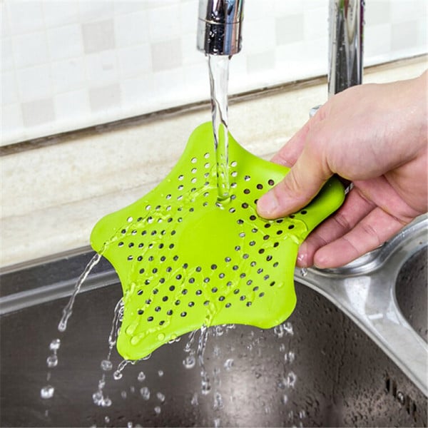 1 Pc Star Sewer Outfall Strainer Bathroom Sink Filter Anti-blocking Floor Drain Hair Stopper Catcher Kitchen Bathroom Accessory
