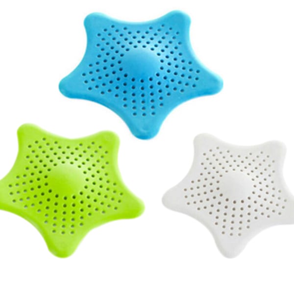 1 Pc Star Sewer Outfall Strainer Bathroom Sink Filter Anti-blocking Floor Drain Hair Stopper Catcher Kitchen Bathroom Accessory