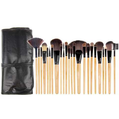 24 pcs Cosmetic Kit Professional Makeup Brushes Set tools Make-up Toiletry Kit Wool Brand Brush Set