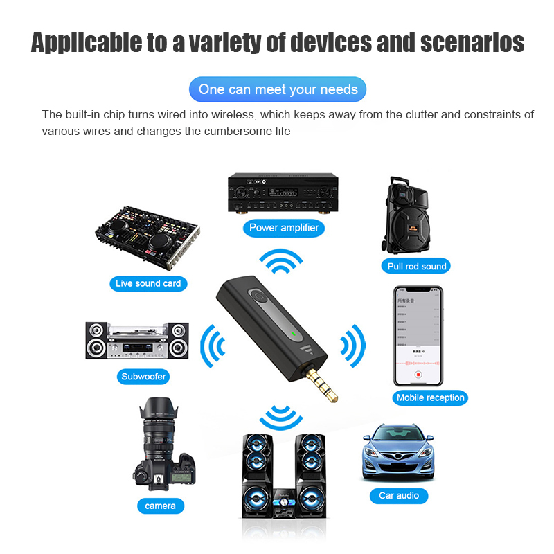 Wireless 3.5mm Lavalier Lapel Microphone Omnidirectional Condenser Mic for Camera Speaker Smartphone Recording Mic for
