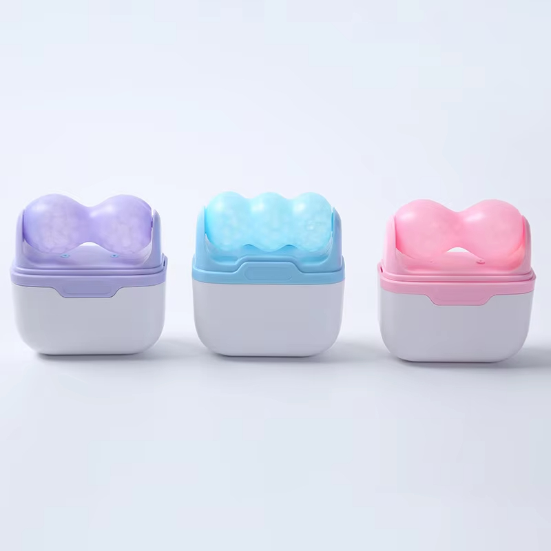 Double Head Portable Ice Roller Facial Massager Handheld Skin Soothing Beauty Instrument for Home Use