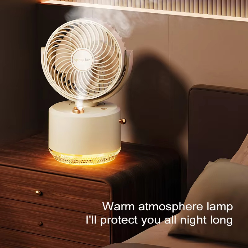 USB desktop humidifying atomization small fan