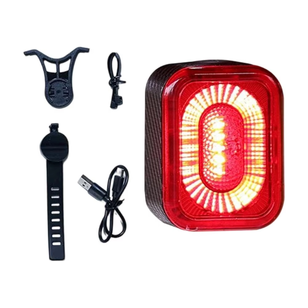Smart Brake Sensing Bike Tail Light Waterproof 4-Mode Super Bright Day Night Riding for Safety Warning, Road Mountain Cycling