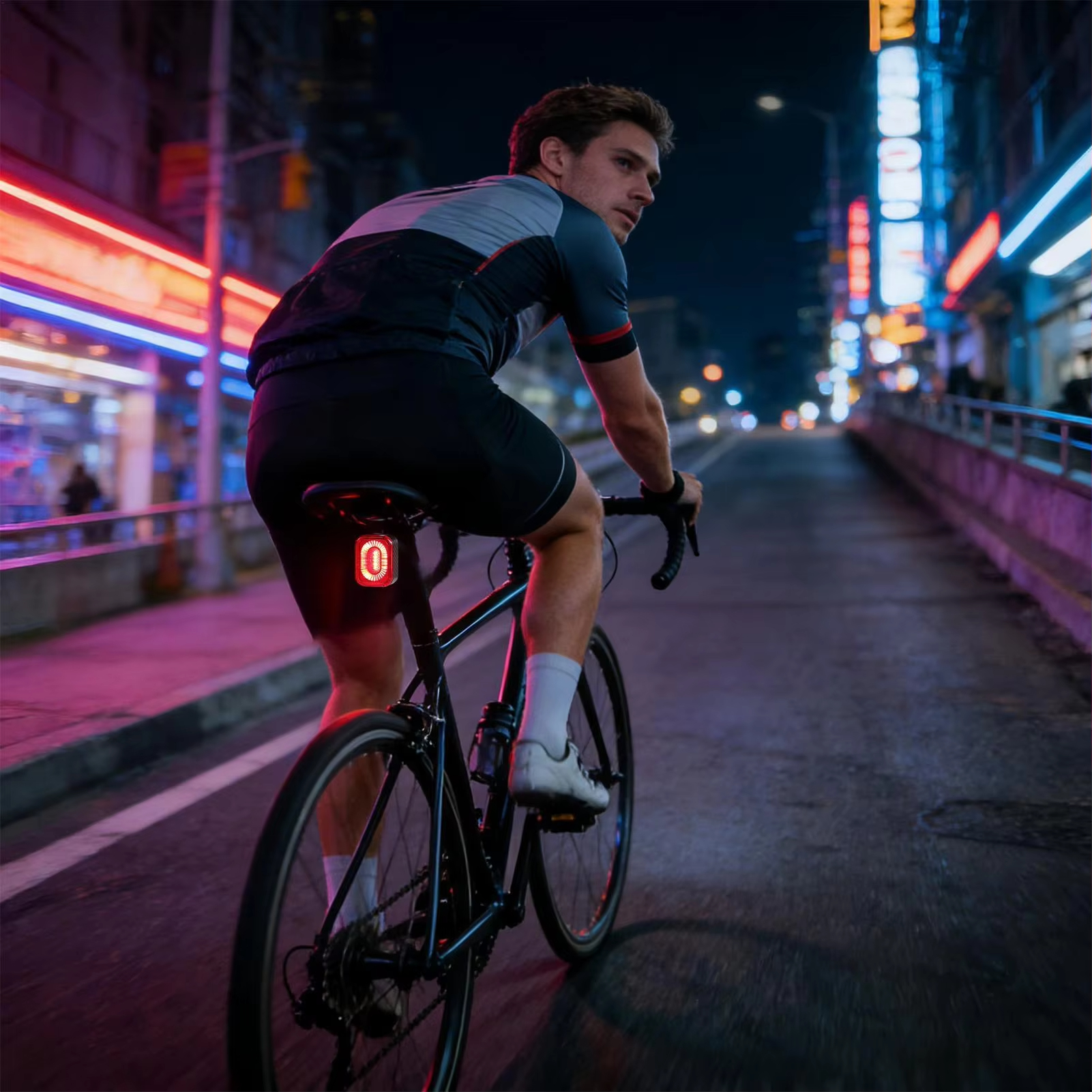 Smart Brake Sensing Bike Tail Light Waterproof 4-Mode Super Bright Day Night Riding for Safety Warning, Road Mountain Cycling