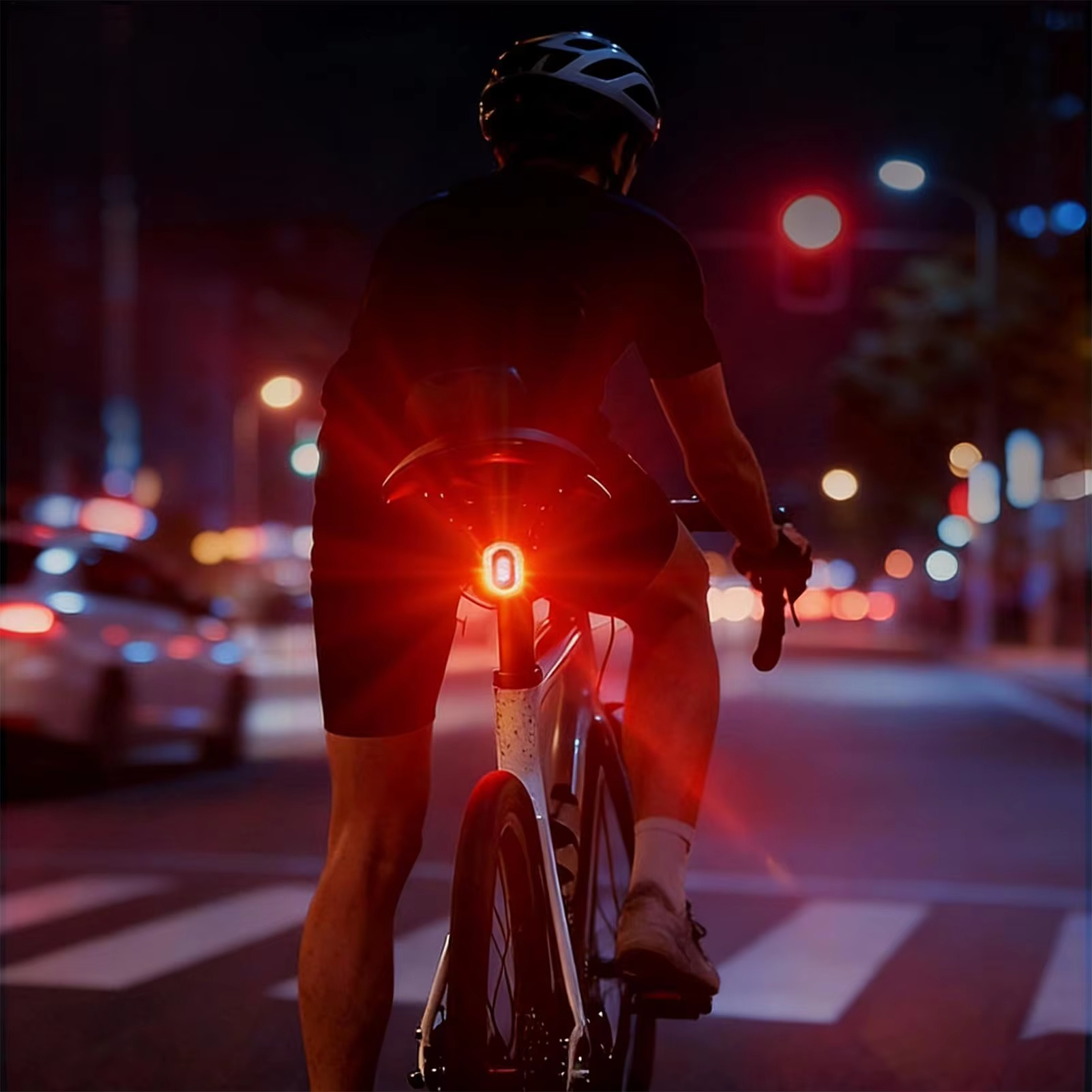 Smart Brake Sensing Bike Tail Light Waterproof 4-Mode Super Bright Day Night Riding for Safety Warning, Road Mountain Cycling