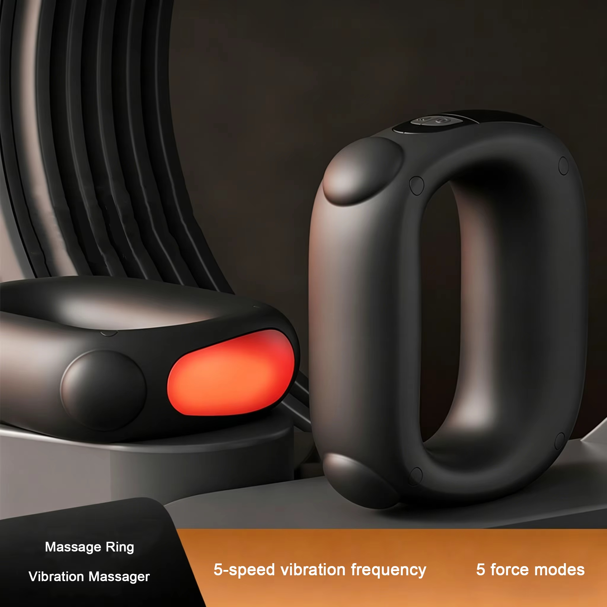 Handheld massage ring vibrating massager shoulder and neck yoga ring mini hot compress ems massager