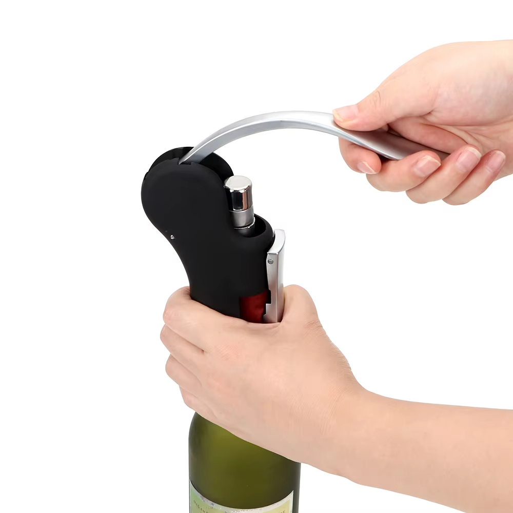 Foil Cutter Bar Lever Corkscrew Wine Tool Set Cork Drill Lifter Kit Convenient Bottle Openers Kitchen Accessories