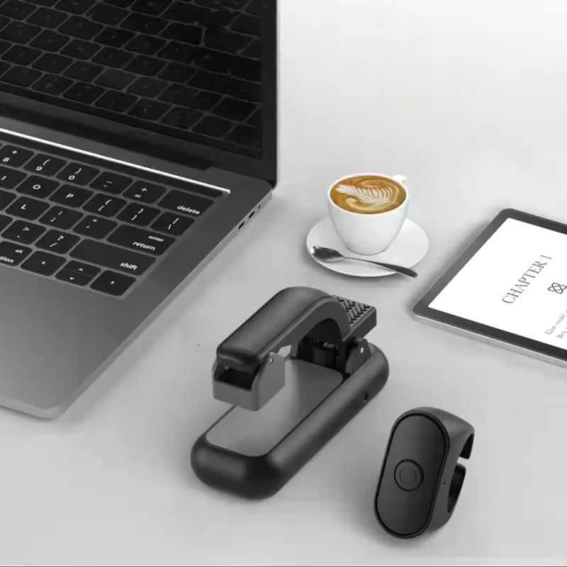 1 Set 2-in-1 Lightweight E-book Page Turner Remote Record Triggers For E-book Reading ABS Page Turner Remote