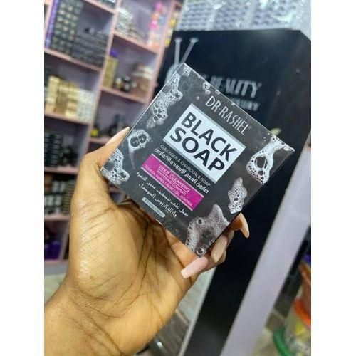 Dr. Rashel Black Soap 100g - Dark Spot Remover with Activated Charcoal & Vitamin C - For All Skin Types