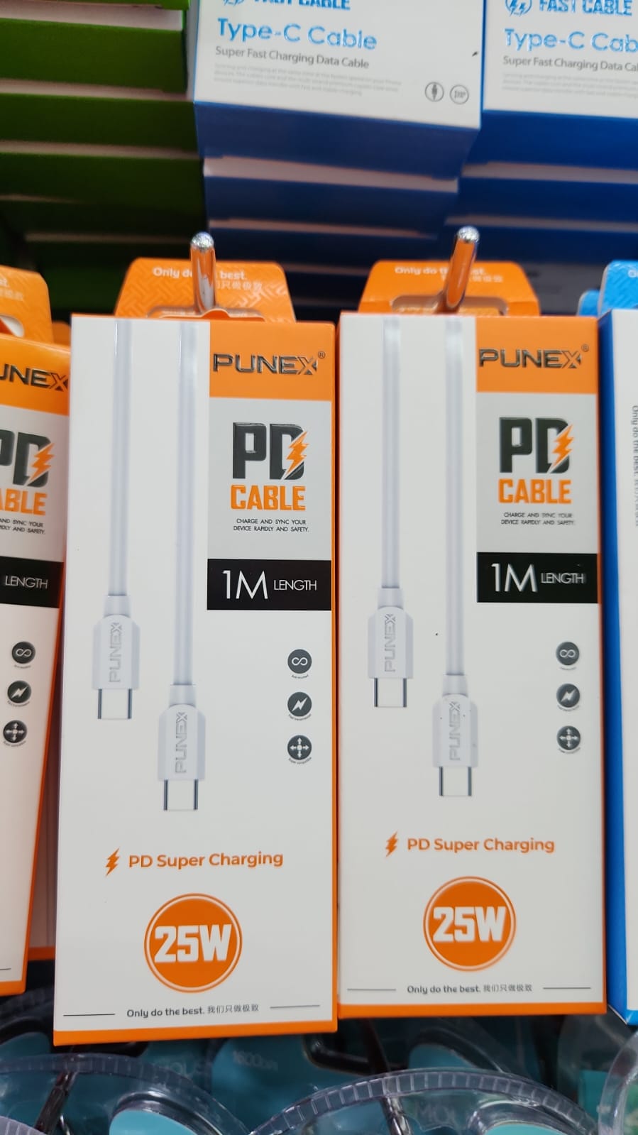 Punex 1M Long USB-C to USB-C 25W Charging And Data Cable Type-C to Type-C Fast Charging
