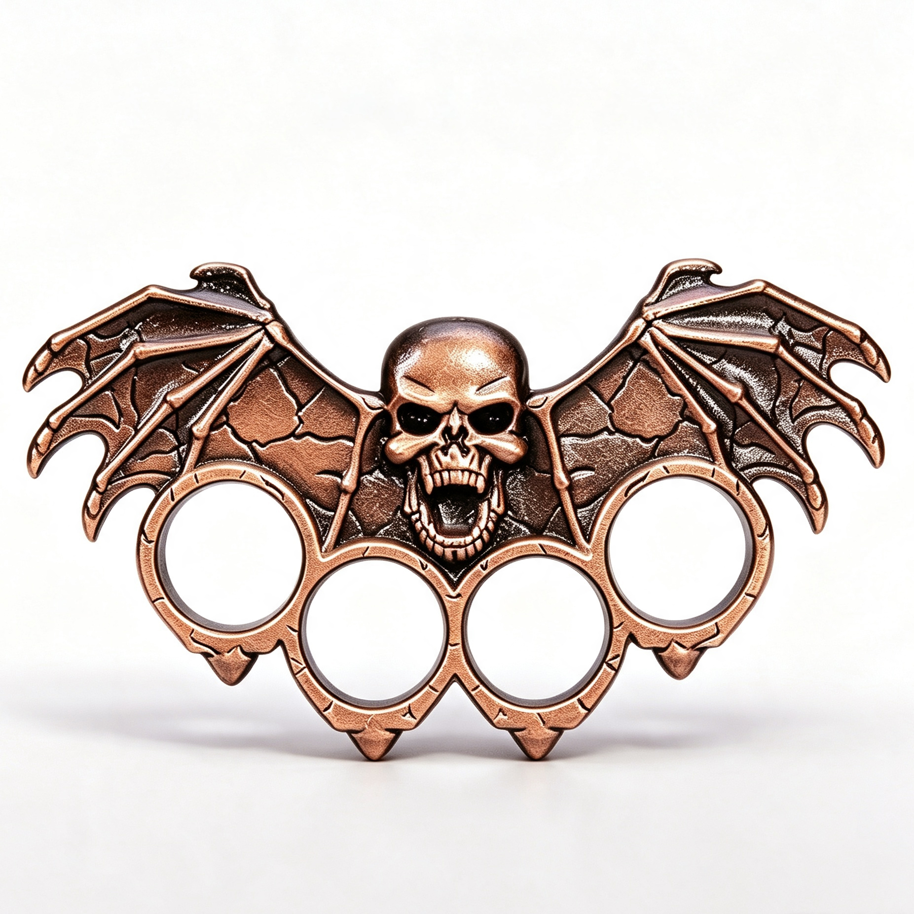 Self-Defense Brass Knuckles | Brass Knuckle Duster Bottle Opener | Self Defense Tool | Car Window Breaker | Outdoor EDC Emergency Survival Gear Skull Design