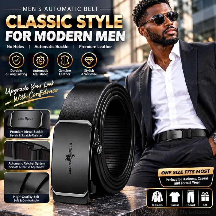 Branded Men Belts Toothless Automatic Buckle Belt PU Leather Fashion Business All-match Belt High-end Jeans Belts High-quality Luxury Designer Brands Men Accessories