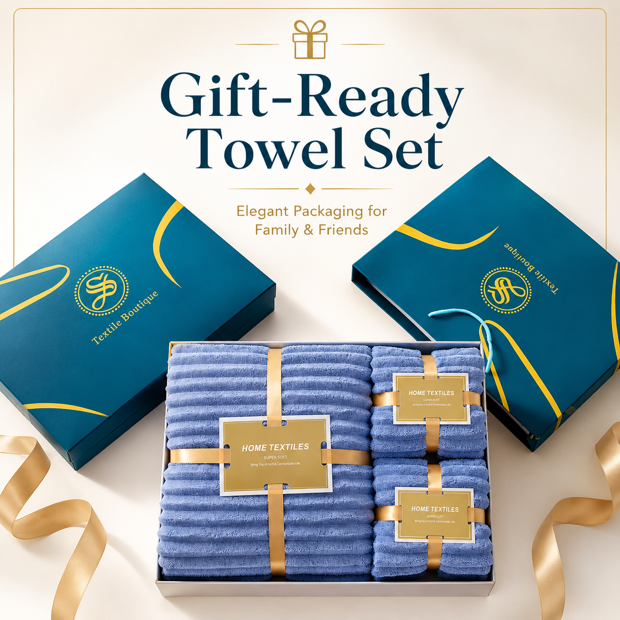 3-Piece Soft Towel Gift Set, 1 Bath Towel + 2 Hand Towels, Absorbent Coral Velvet Towels for Home, Travel & Gifting