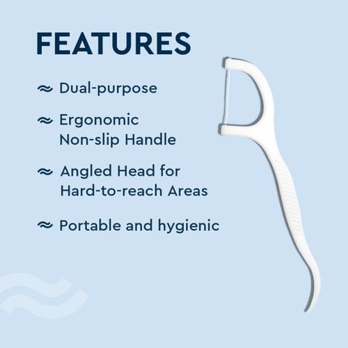 50pc pack of 2 way dental floss toothpicks Personal Care Travel Disposable Dental