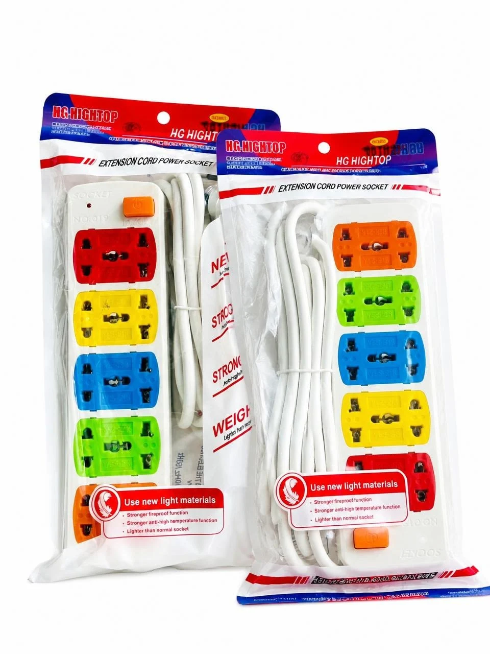 HG HIGHTOP 4 Way Extension Cord Power Socket – Socket No 019 with Individual Switches, Fireproof Housing & Child Safety Shutters (2500W, 13A)