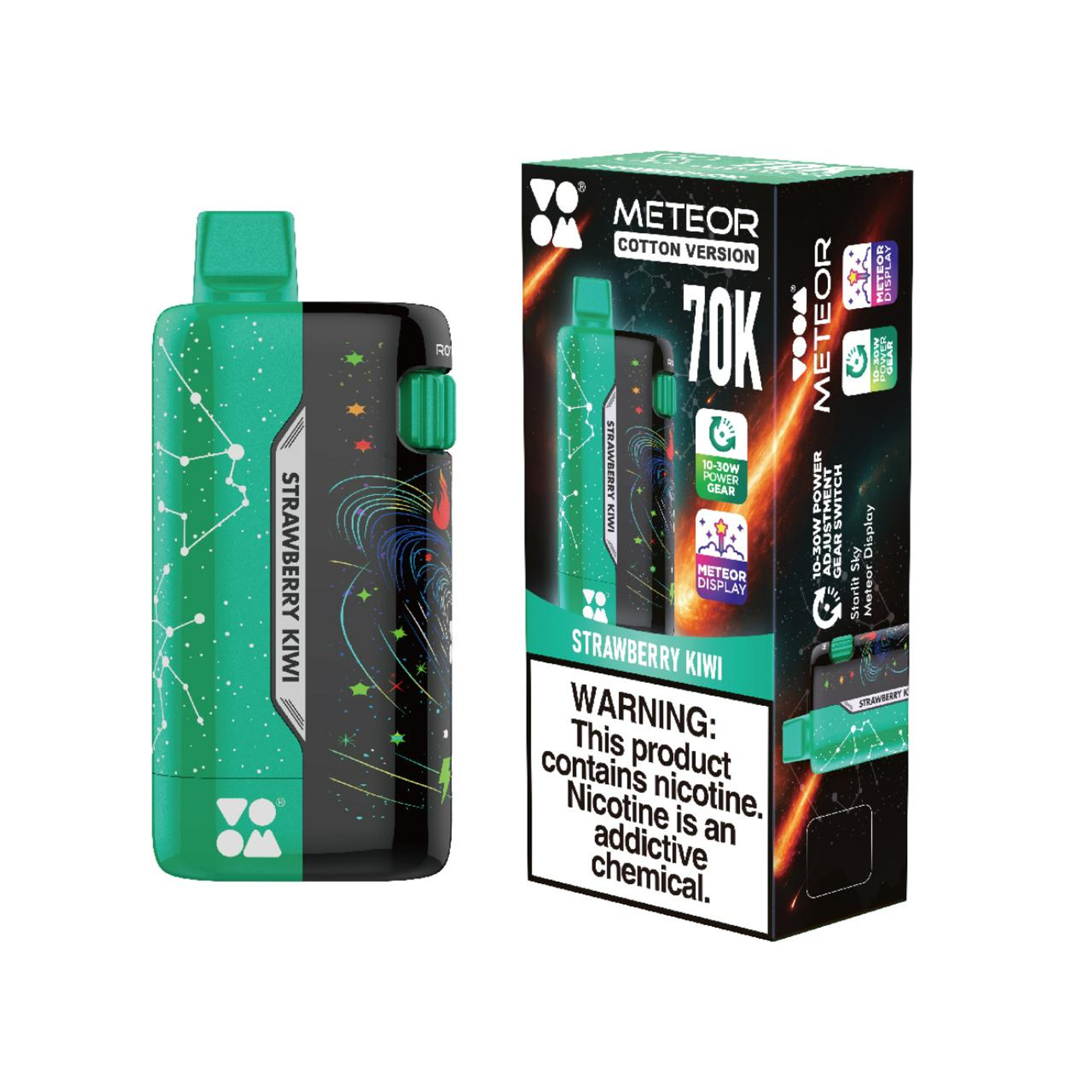 VOOM Meteor Cotton Version 70K Puffs Rechargeable Disposable Vape - 5ct. 70000 Simple Superior Rich