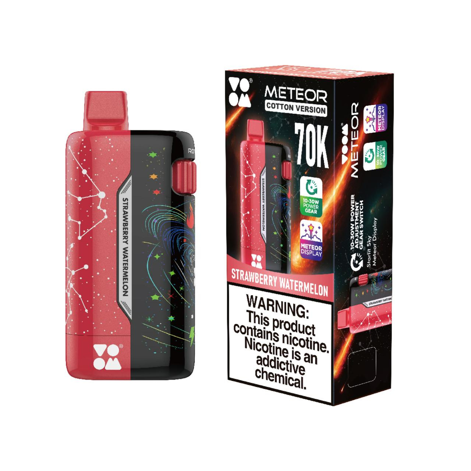 VOOM Meteor Cotton Version 70K Puffs Rechargeable Disposable Vape - 5ct. 70000 Simple Superior Rich