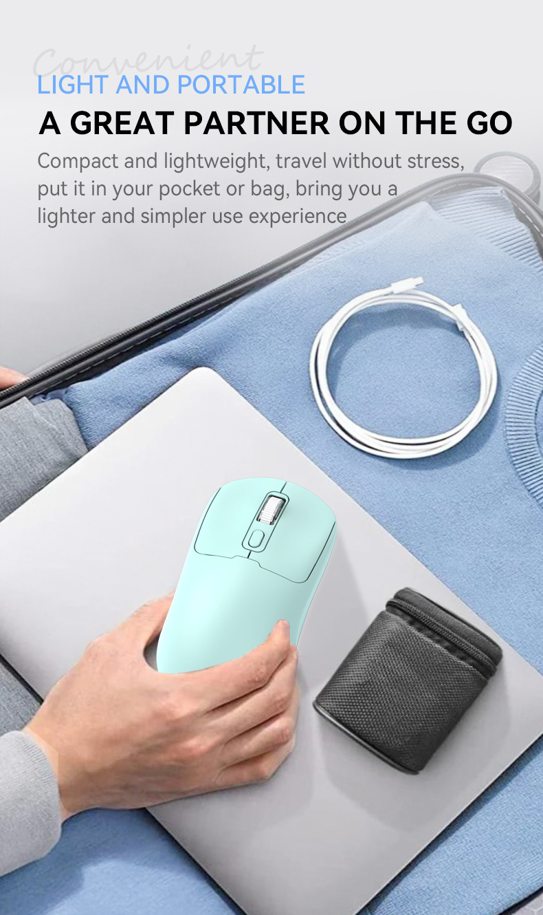 Rechargeable Mouse Wireless Mouse Bluetooth Dual-Mode Silent Office Laptop Peripheral Mouse