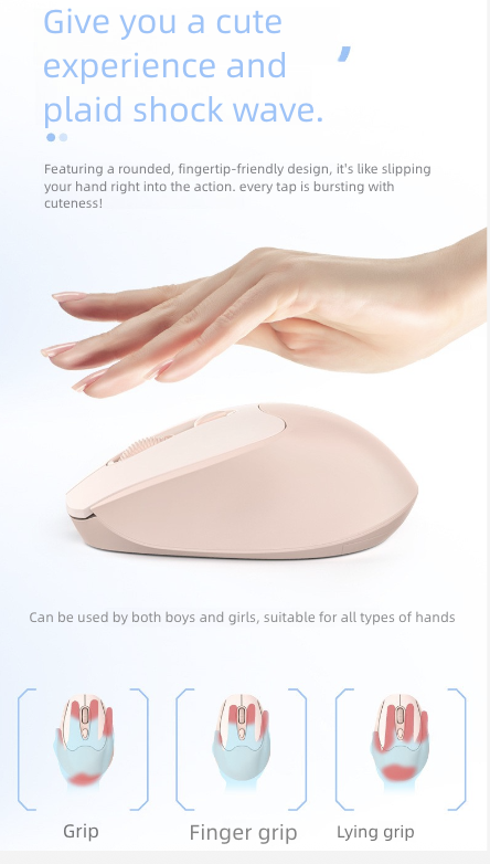 Rechargeable Mouse Wireless Mouse Bluetooth Mouse Type-C Port Charging Office Silent Laptop Wireless Mice