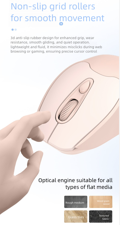 Rechargeable Mouse Wireless Mouse Bluetooth Mouse Type-C Port Charging Office Silent Laptop Wireless Mice