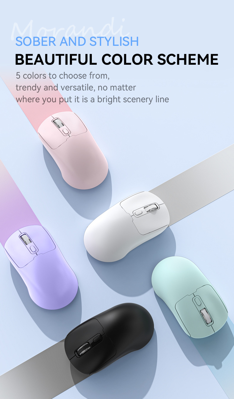 Rechargeable Mouse Wireless Mouse Bluetooth Dual-Mode Silent Office Laptop Peripheral Mouse