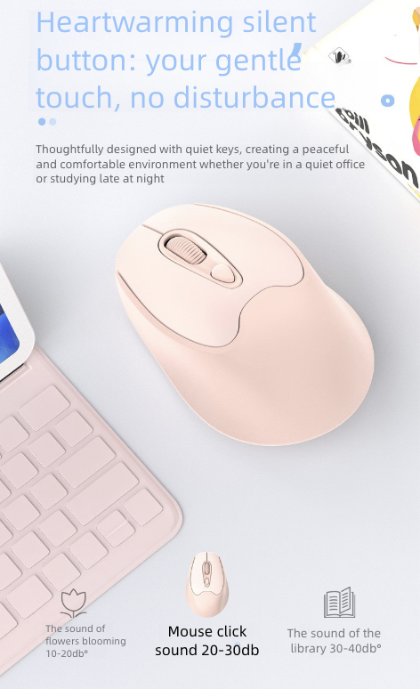 Rechargeable Mouse Wireless Mouse Bluetooth Mouse Type-C Port Charging Office Silent Laptop Wireless Mice