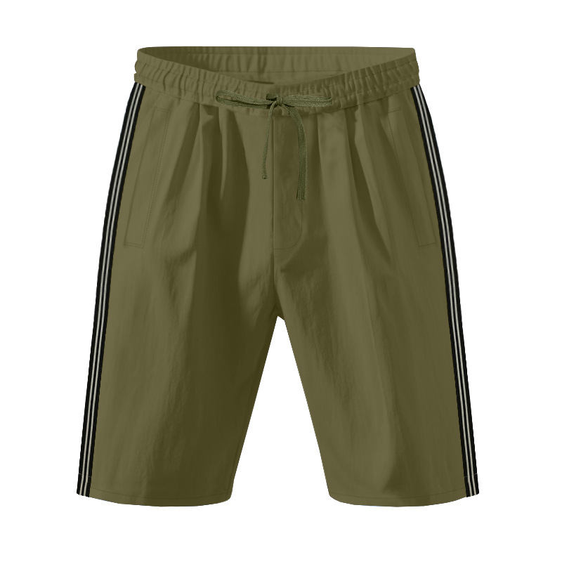 Men's Bottoms Shorts Men's Beach Outdoor Sports Shorts Breathable Striped Casual Five Quarter Pants