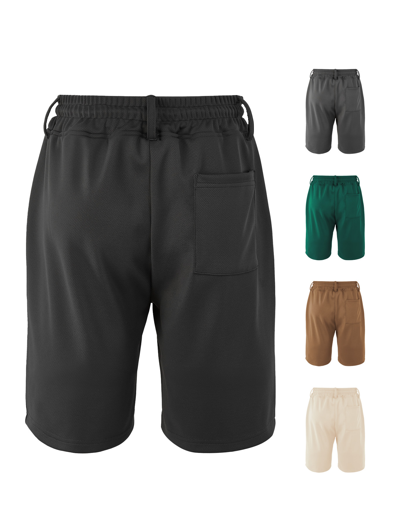 Men's Bottoms Shorts Men's Summer Heavyweight Knit Quick-Dry Large-Size Loose Work Beach Shorts