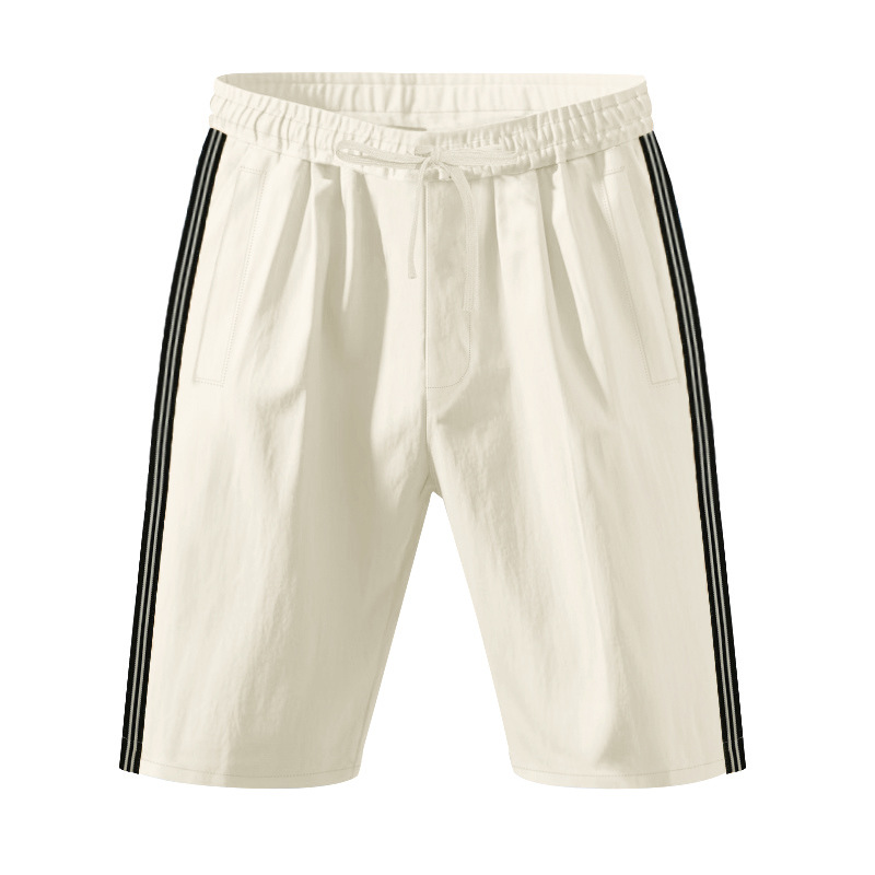 Men's Bottoms Shorts Men's Beach Outdoor Sports Shorts Breathable Striped Casual Five Quarter Pants