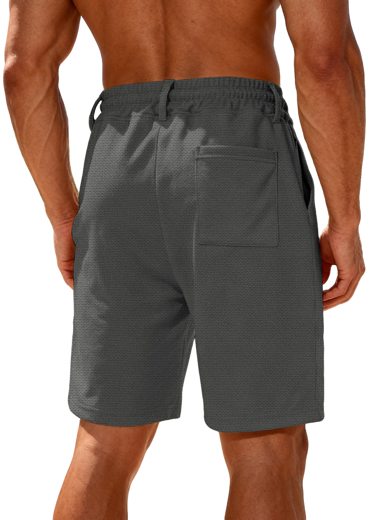 Men's Bottoms Shorts Men's Summer Heavyweight Knit Quick-Dry Large-Size Loose Work Beach Shorts
