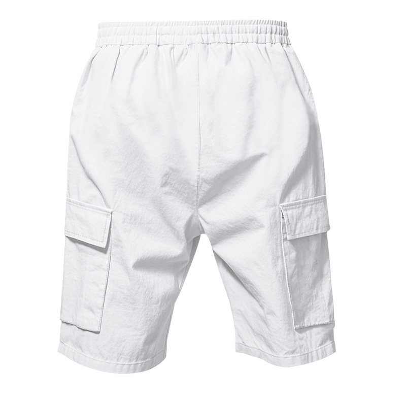 American Style Workwear Shorts Summer Casual Versatile Multi-Pocket Drawstring Breathable Comfortable Men's Shorts