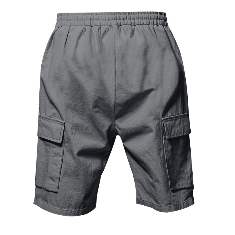 American Style Workwear Shorts Summer Casual Versatile Multi-Pocket Drawstring Breathable Comfortable Men's Shorts