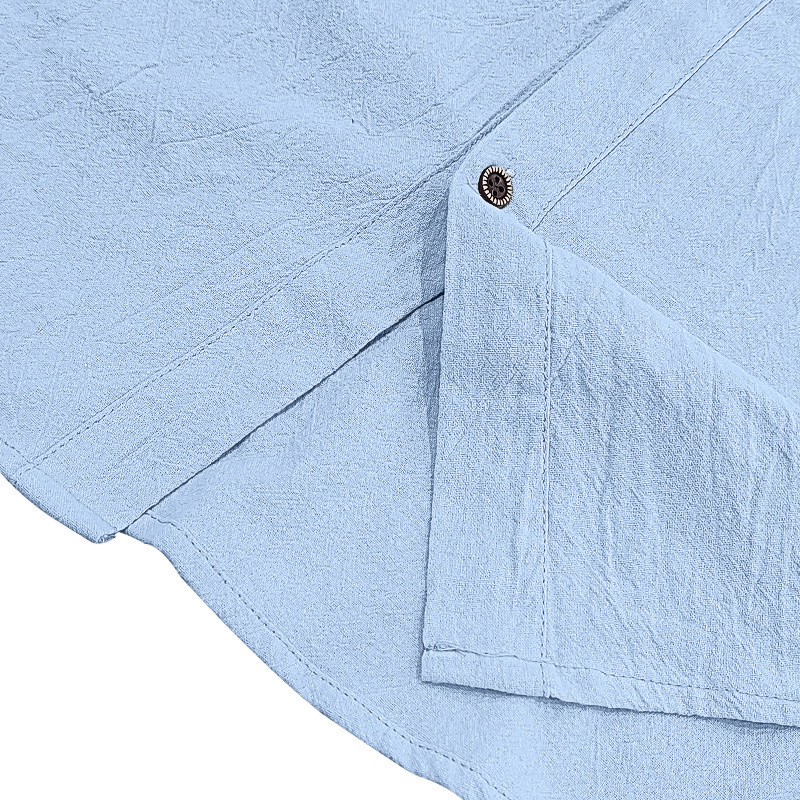 Men's Clothing Clothing Sets Two-Piece Outfits Men's Linen Hooded Sleeveless Solid Color Button Placket Large Loose Breathable Summer Sports Set