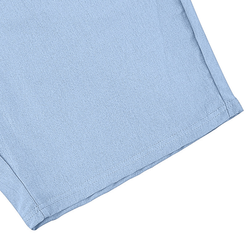 Men's Clothing Clothing Sets Two-Piece Outfits Men's Linen Hooded Sleeveless Solid Color Button Placket Large Loose Breathable Summer Sports Set