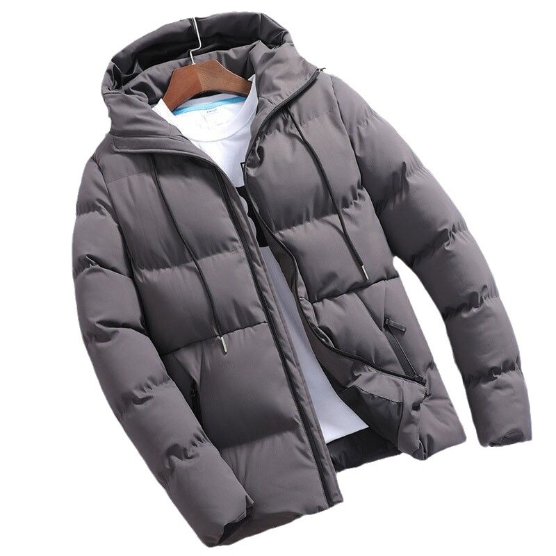 Men's Clothing Tops Jackets Coats Cotton Jacket 6XL Men's Winter New Loose Short Hooded Cotton Jacket Casual Bread Jacket Trendy Jacket