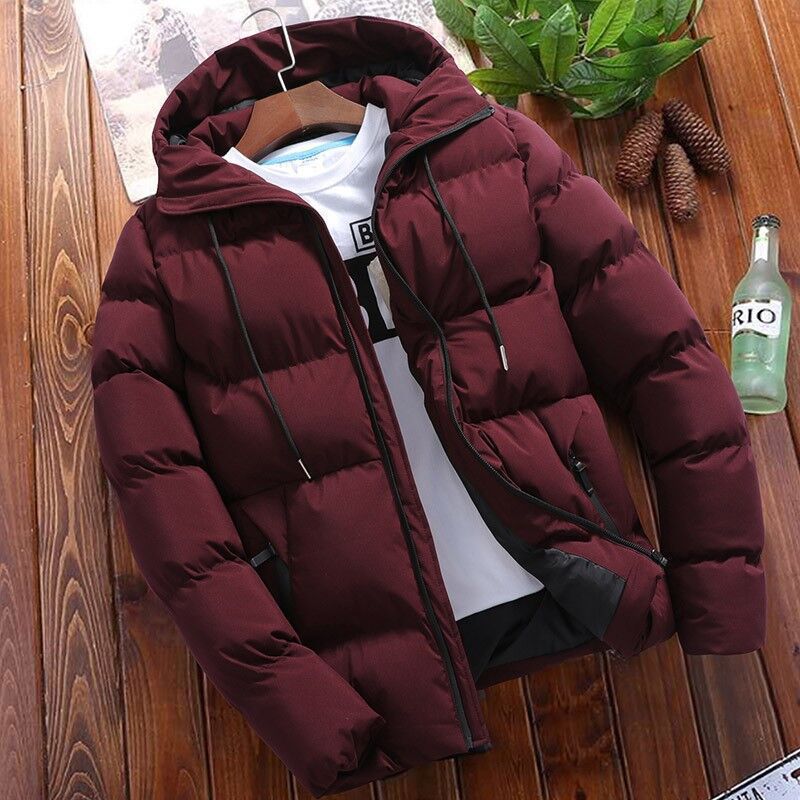 Men's Clothing Tops Jackets Coats Cotton Jacket 6XL Men's Winter New Loose Short Hooded Cotton Jacket Casual Bread Jacket Trendy Jacket