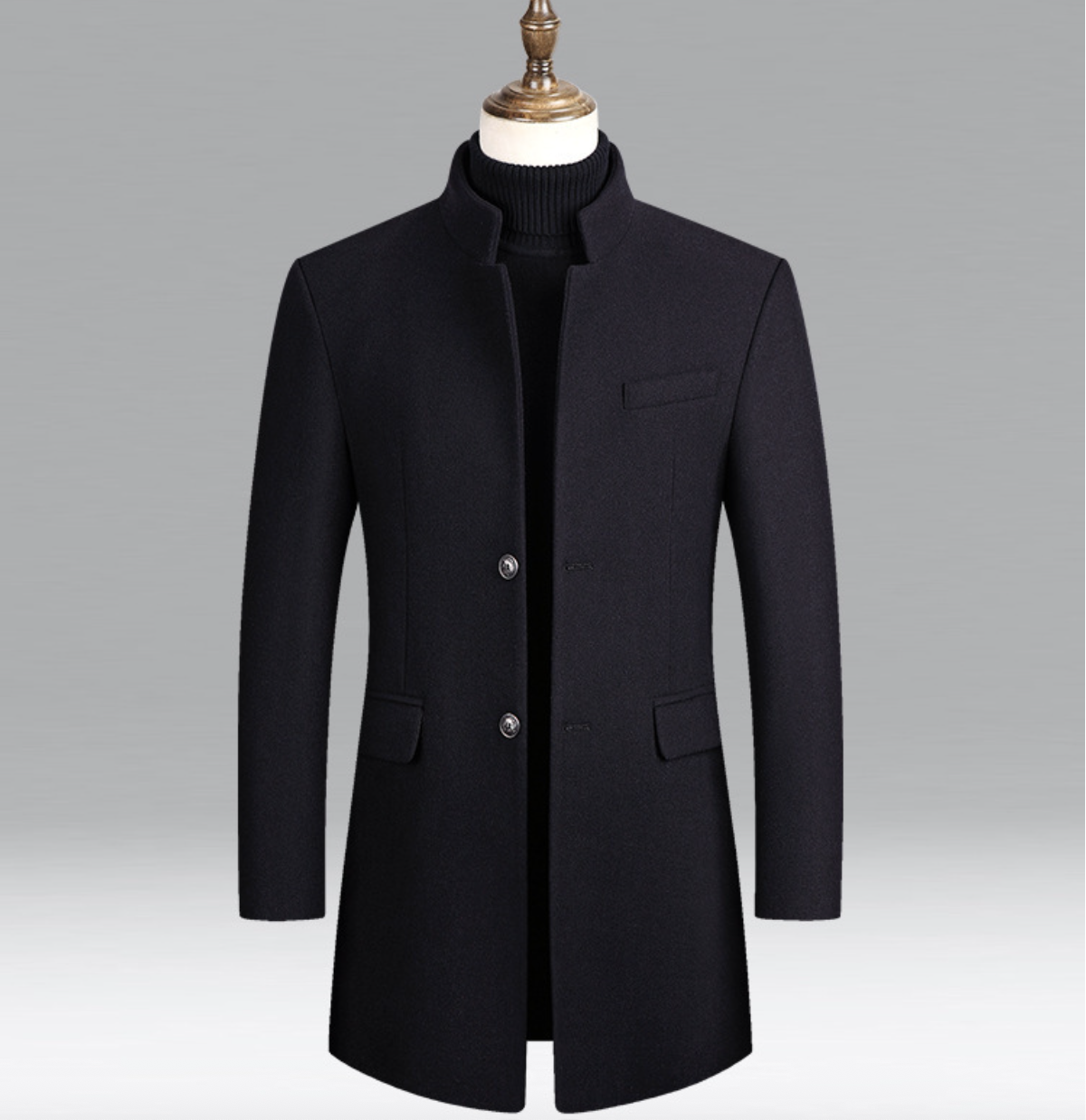 Men's Clothing Tops Jackets Coats New Autumn Winter Men's Woolen Coat Medium Long Windbreaker Men's Thick Woolen Jacket Men's Coat