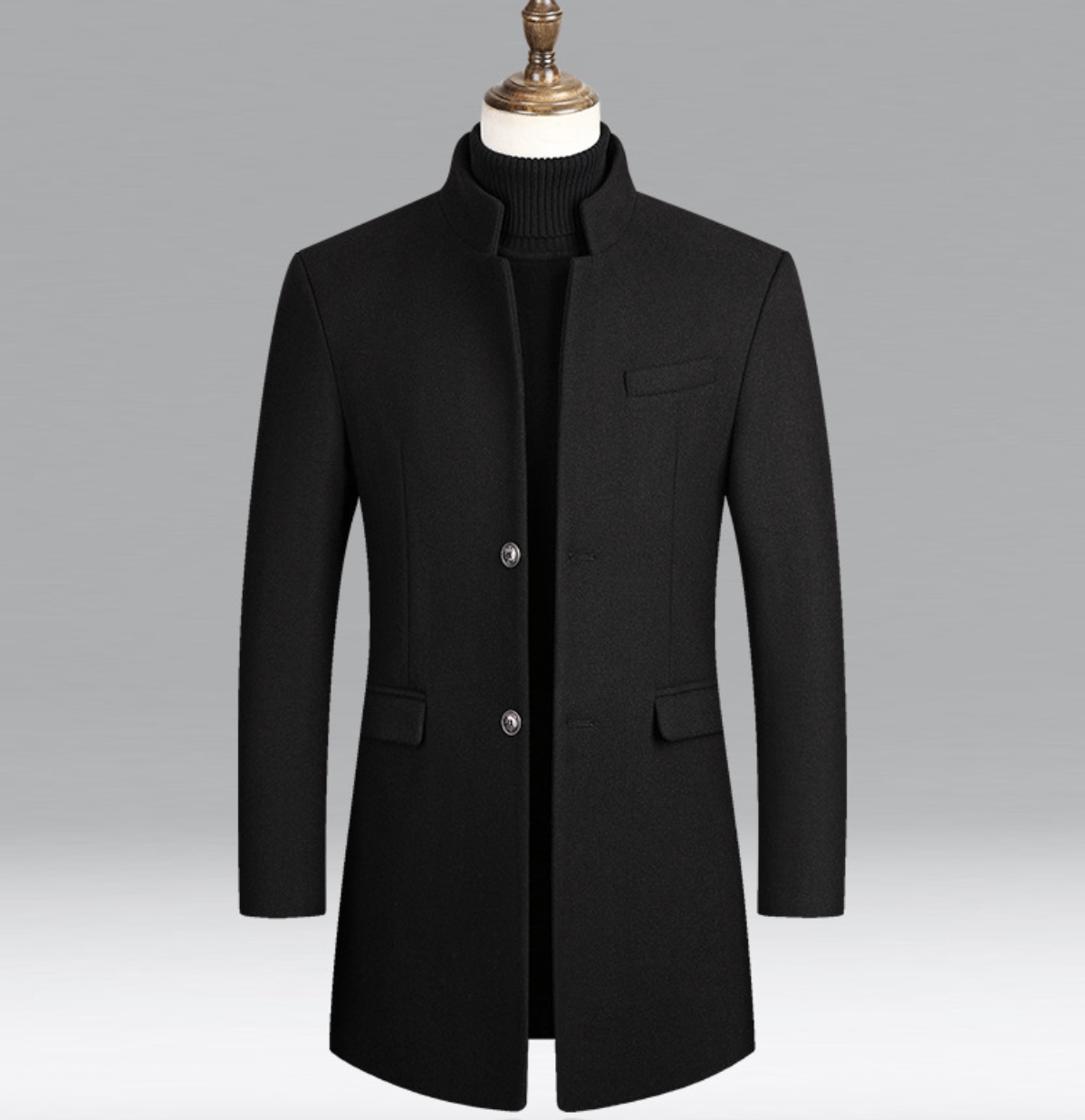 Men's Clothing Tops Jackets Coats New Autumn Winter Men's Woolen Coat Medium Long Windbreaker Men's Thick Woolen Jacket Men's Coat